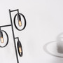 Floor Lamp 3-Light Metal Black 4