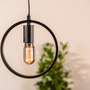 Lampada a sospensione a 3 luci in metallo nero 6