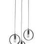 Lampada a sospensione a 3 luci in metallo nero 9