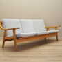 Vintage Sofa 3-seater Oak Wood Textile Grey 1960s 4