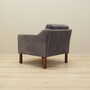 Vintage armchair beech wood velvet grey 1970s 6