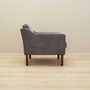 Vintage armchair beech wood velvet grey 1970s 9