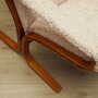 Vintage armchair textile wood cream 1970s 9