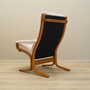 Vintage armchair textile wood cream 1970s 4