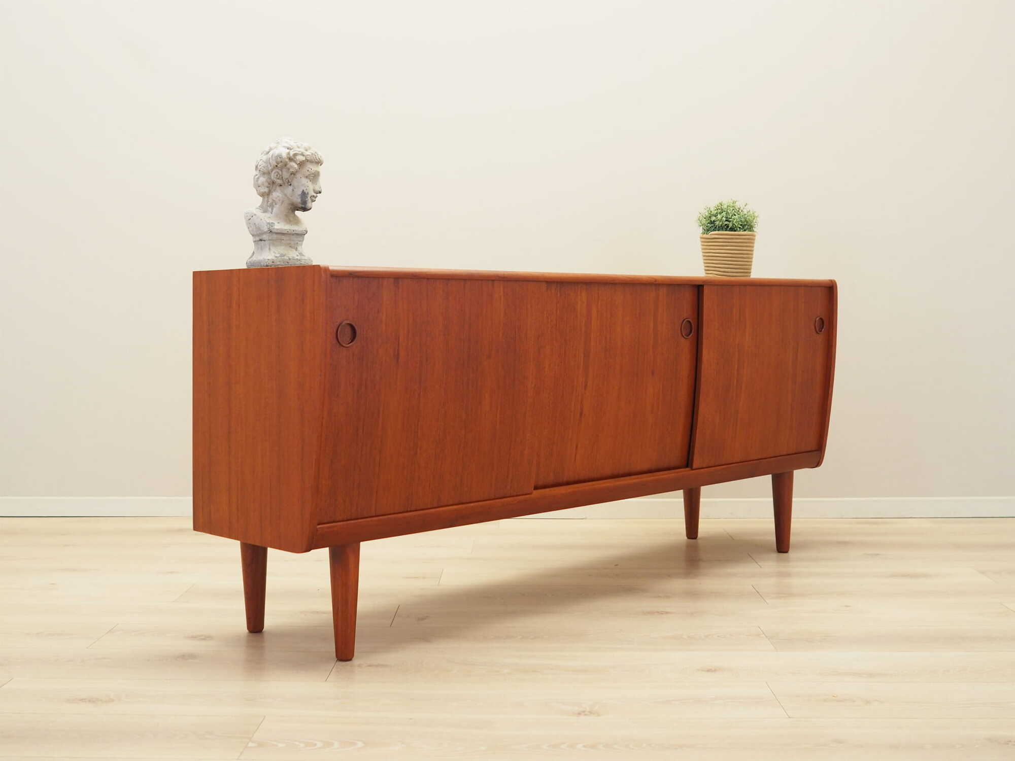 Vintage Sideboard Teak wood Brown 1970s 5
