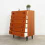 Vintage chest of drawers wood brown 1960s 3