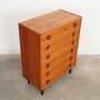 Vintage chest of drawers wood brown 1960s 5