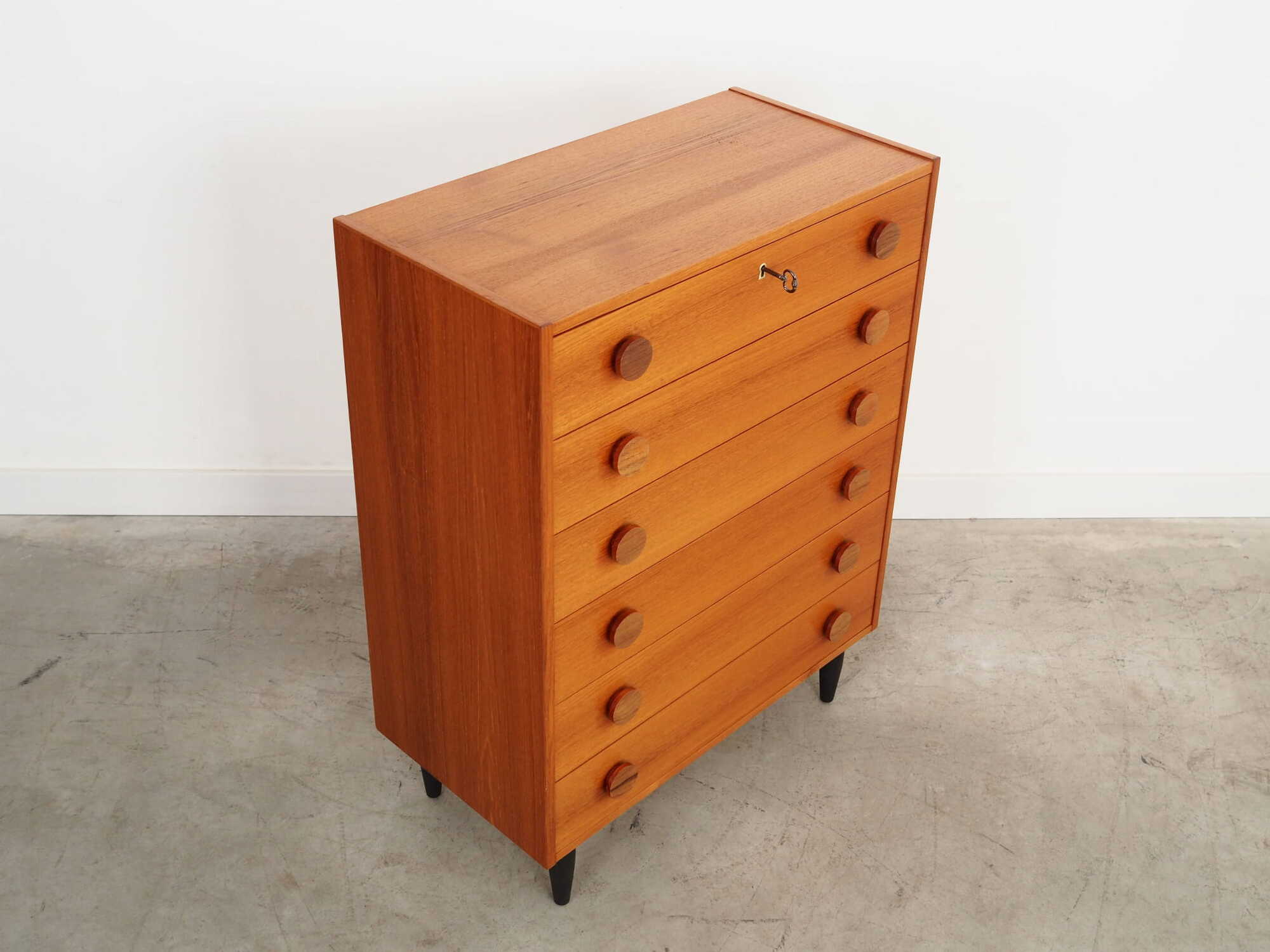 Vintage chest of drawers wood brown 1960s 5