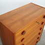Vintage chest of drawers wood brown 1960s 6