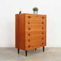 Vintage chest of drawers wood brown 1960s 4