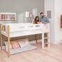Dots 3 in 1 Kinderbank & Aufbewahrungsbox Holz Weiß 2