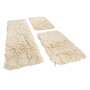 3-Tlg. Teppich Set Schurwolle Beige 1