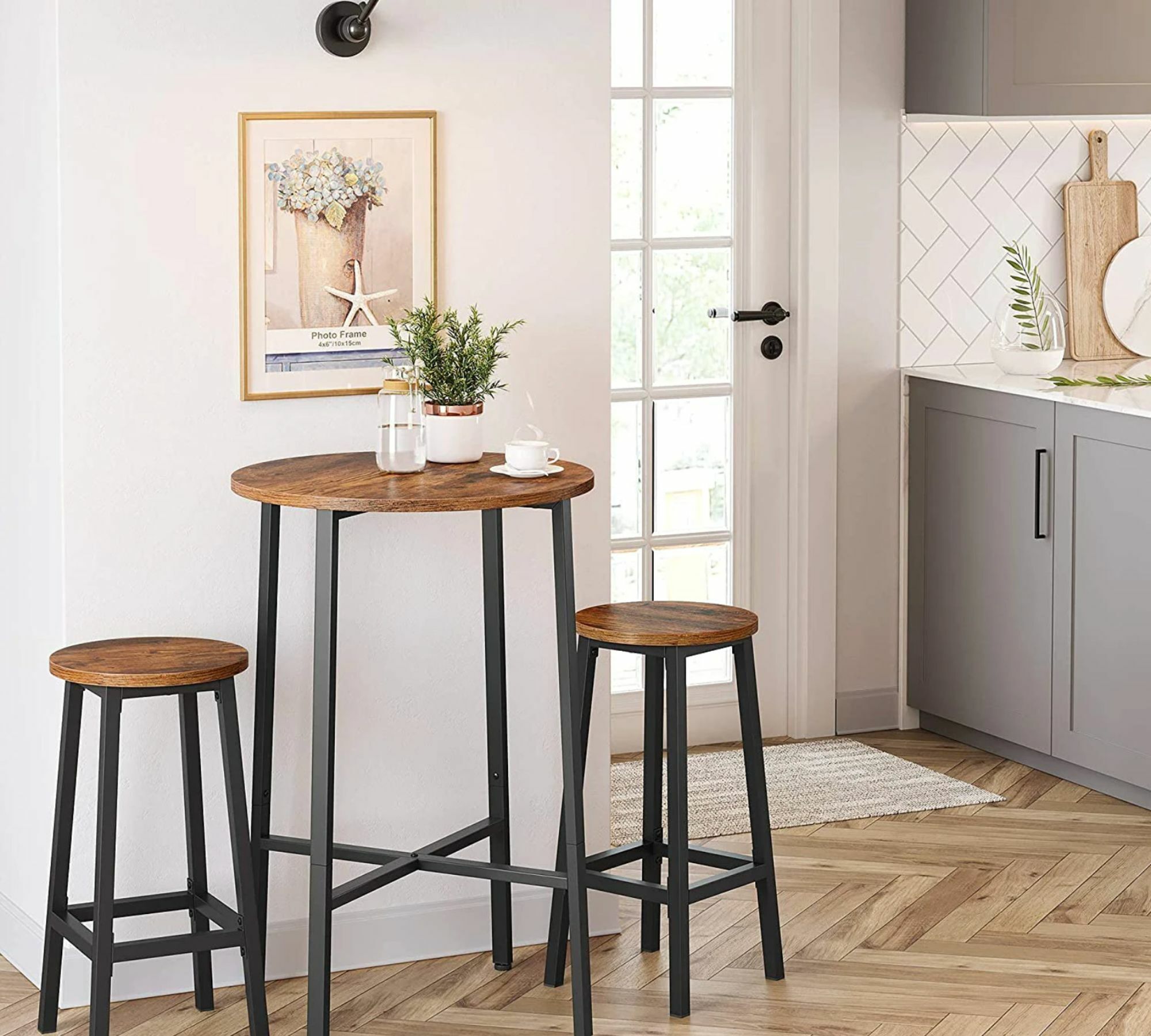 Bar stool reclaimed wood decor 1