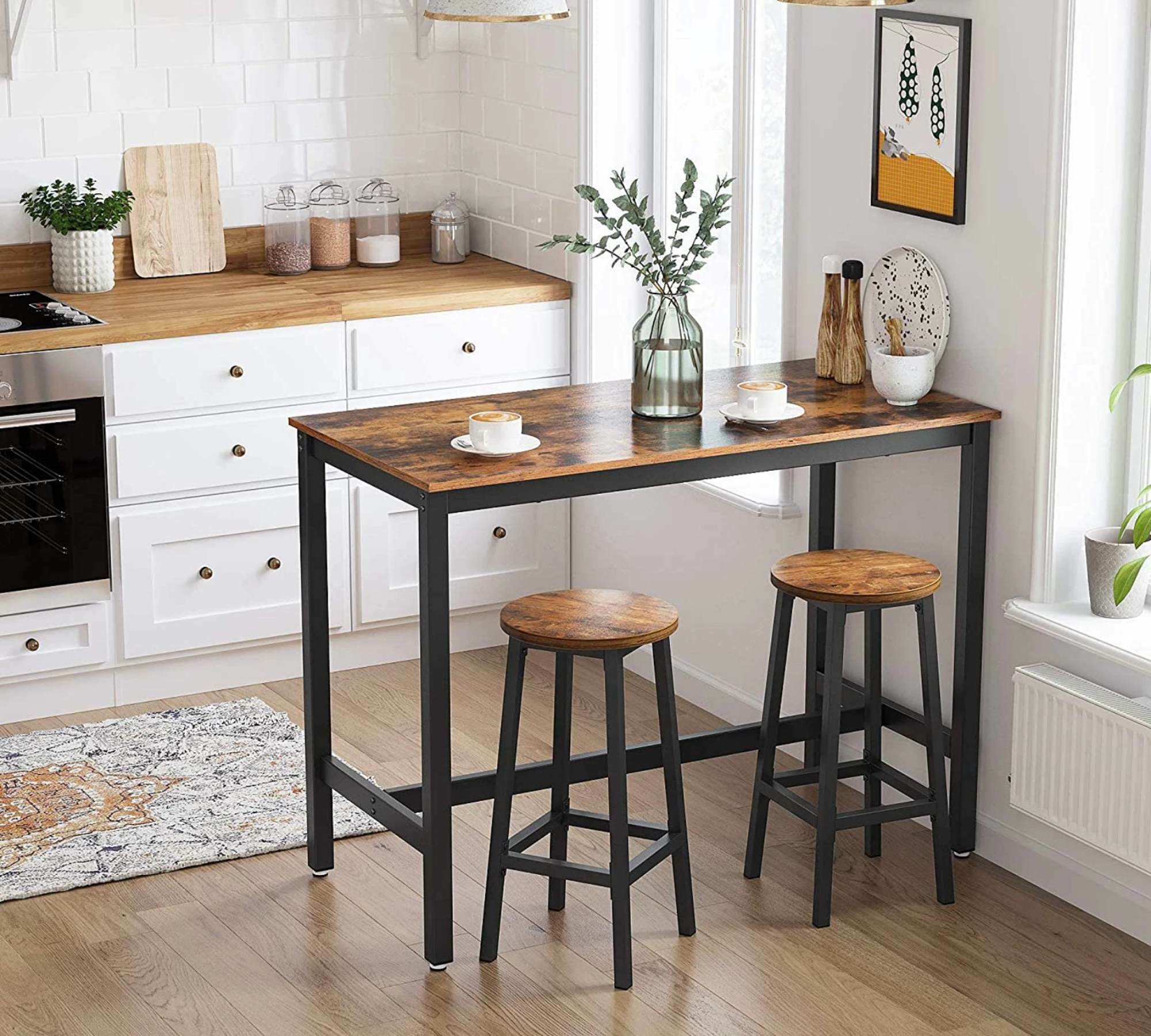 Bar stool reclaimed wood decor 2