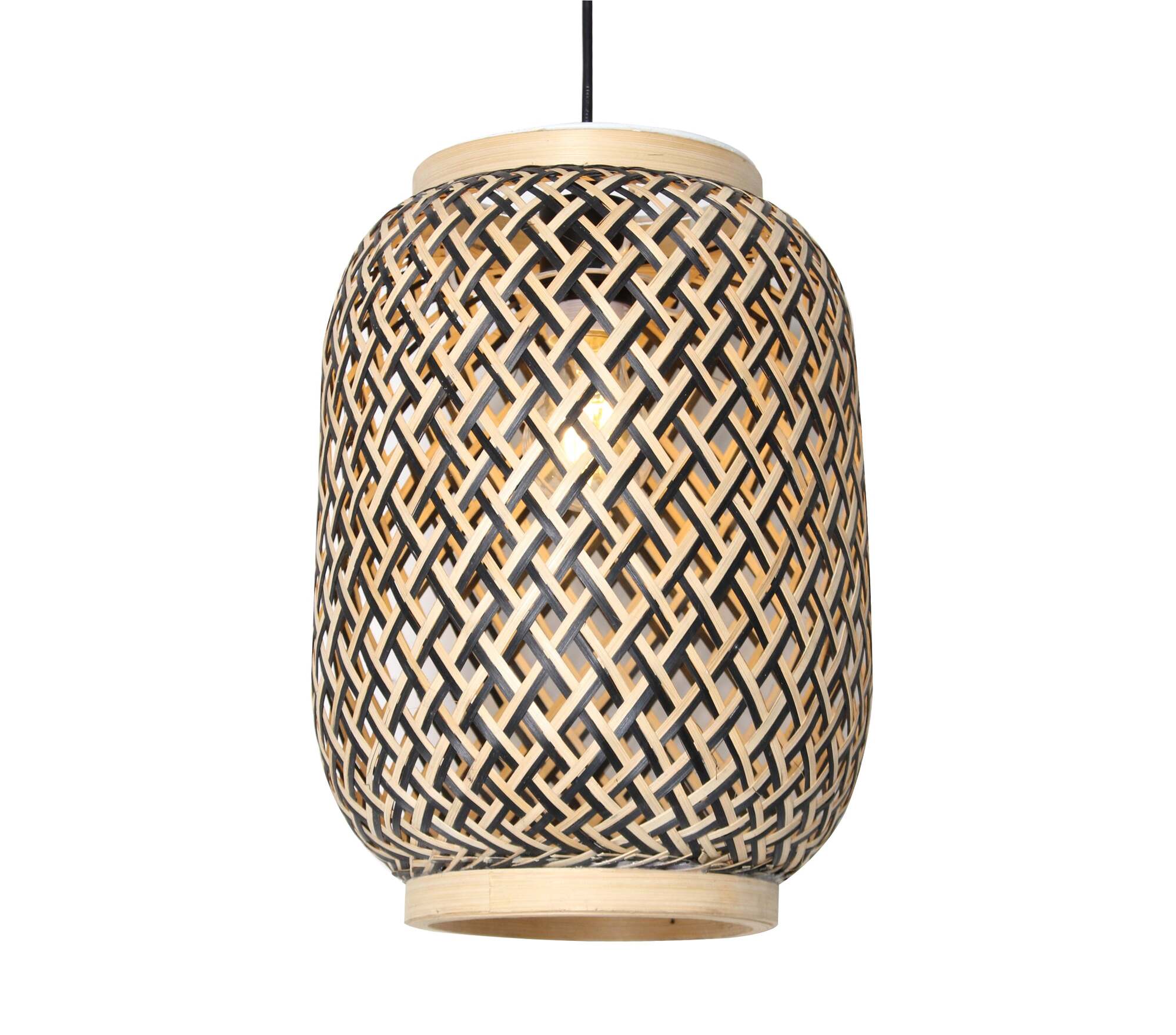 Eva Pendant Lamp Wood Black 1