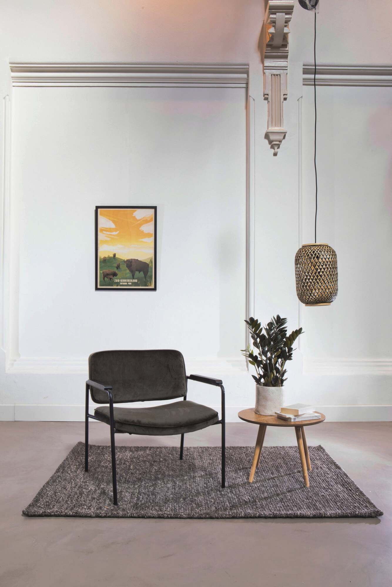 Eva Pendant Lamp Wood Black 2