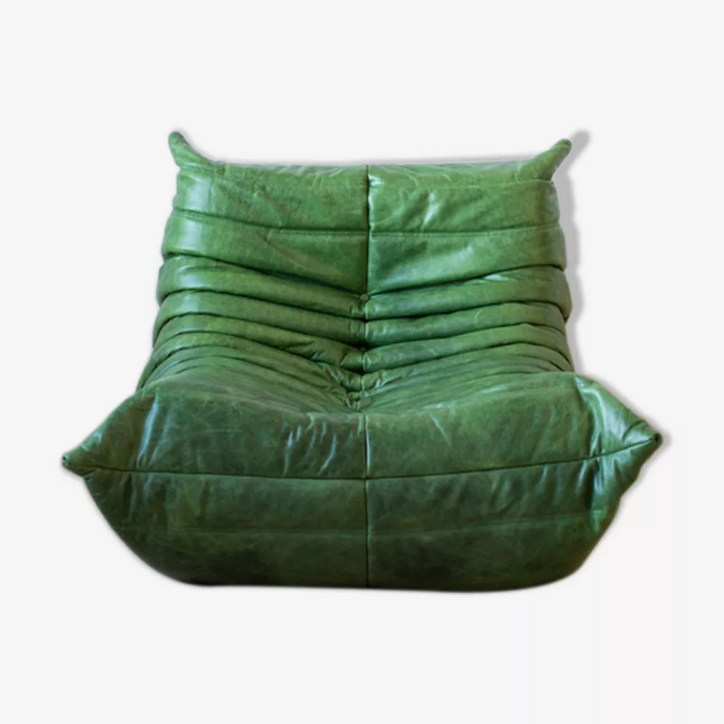 Togo Armchair Pull-Up-Leather Green 1