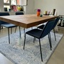 4x Lago Pletra Designer Chair Textile Metal Blue 1