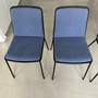 4x Lago Pletra Designer Chair Textile Metal Blue 2