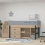 Dots Kinderhocker Eschenholz Dunkelblau 4