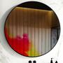 Francis Wandspiegel Aluminium Small Rosa Gelb 1