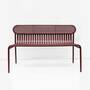 Week-End Outdoor Sitzbank Aluminium Bordeaux 0