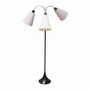 Vintage floor lamp metal textile white 1970s 0