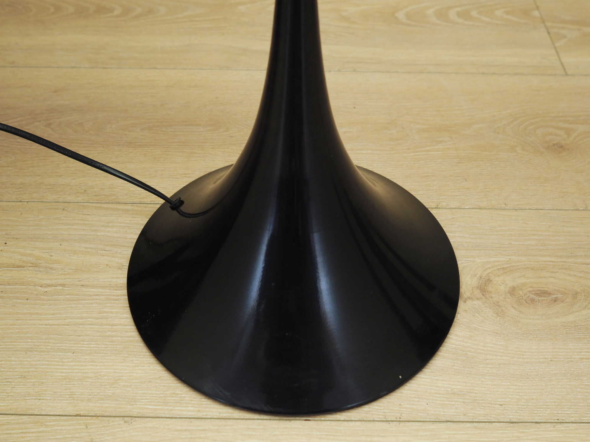 Vintage Lampada da terra Metallo Tessuto Bianco Anni '70 9