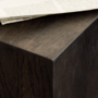 Side Table Real Wood Veneer Oak Black 4