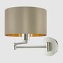 Wall lamp mixed fabric steel 1-light 0