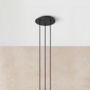 Pendant lamp 3-light iron black 2