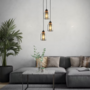 Barbito Pendant Lamp Aluminum Oak Black 1