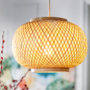 Pendant lamp natural fiber plant leaf 3