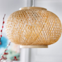 Pendant lamp natural fiber plant leaf 4