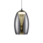 LED pendant lamp Glass Steel Black Chrome 0