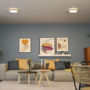 LED ceiling light Plastic Textile Beige 2