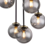 Ceiling light 5-flame colored glass brass 2