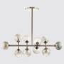 10-Light LED pendant lamp smoked glass 3