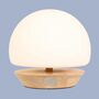 LED-Tischleuchte Milchglas mit integriertem Dimmer 0