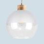 Pendant lamp with solid oak accents 0