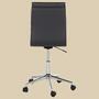 Office swivel chair made of faux leather in black 2