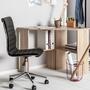Office swivel chair made of faux leather in black 6