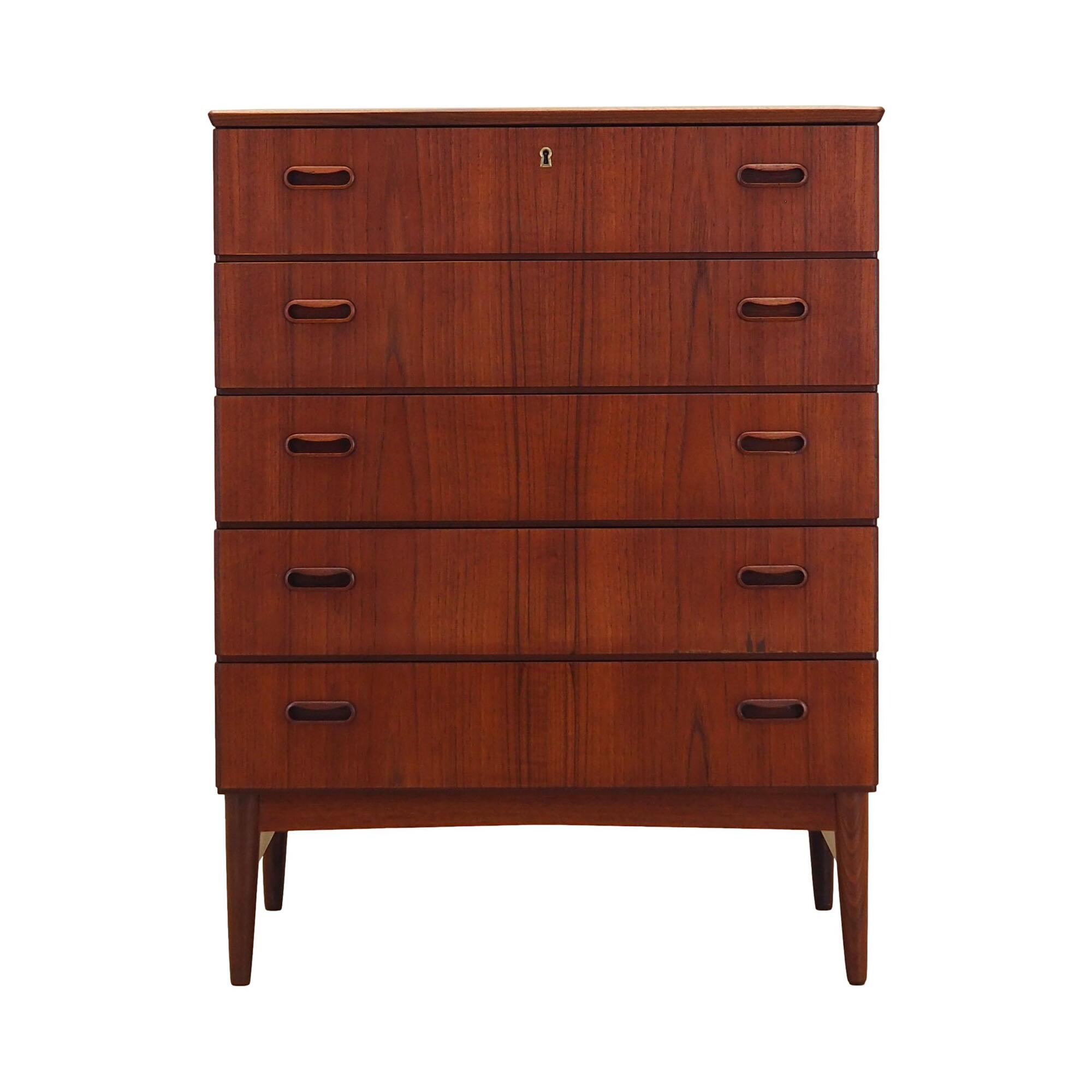 Chest of drawers Teak Brown 1970s 0
