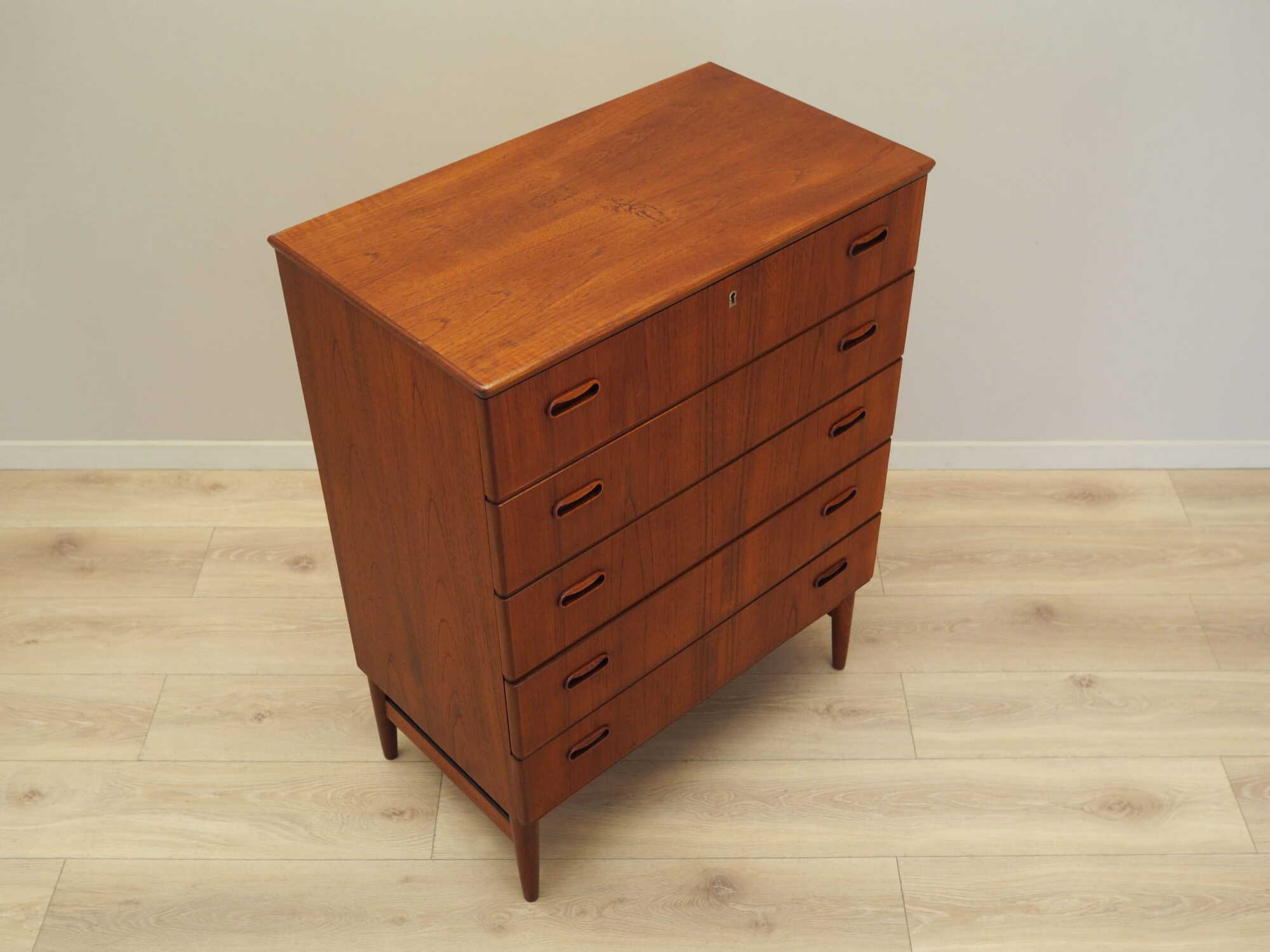 Chest of drawers Teak Brown 1970s 5