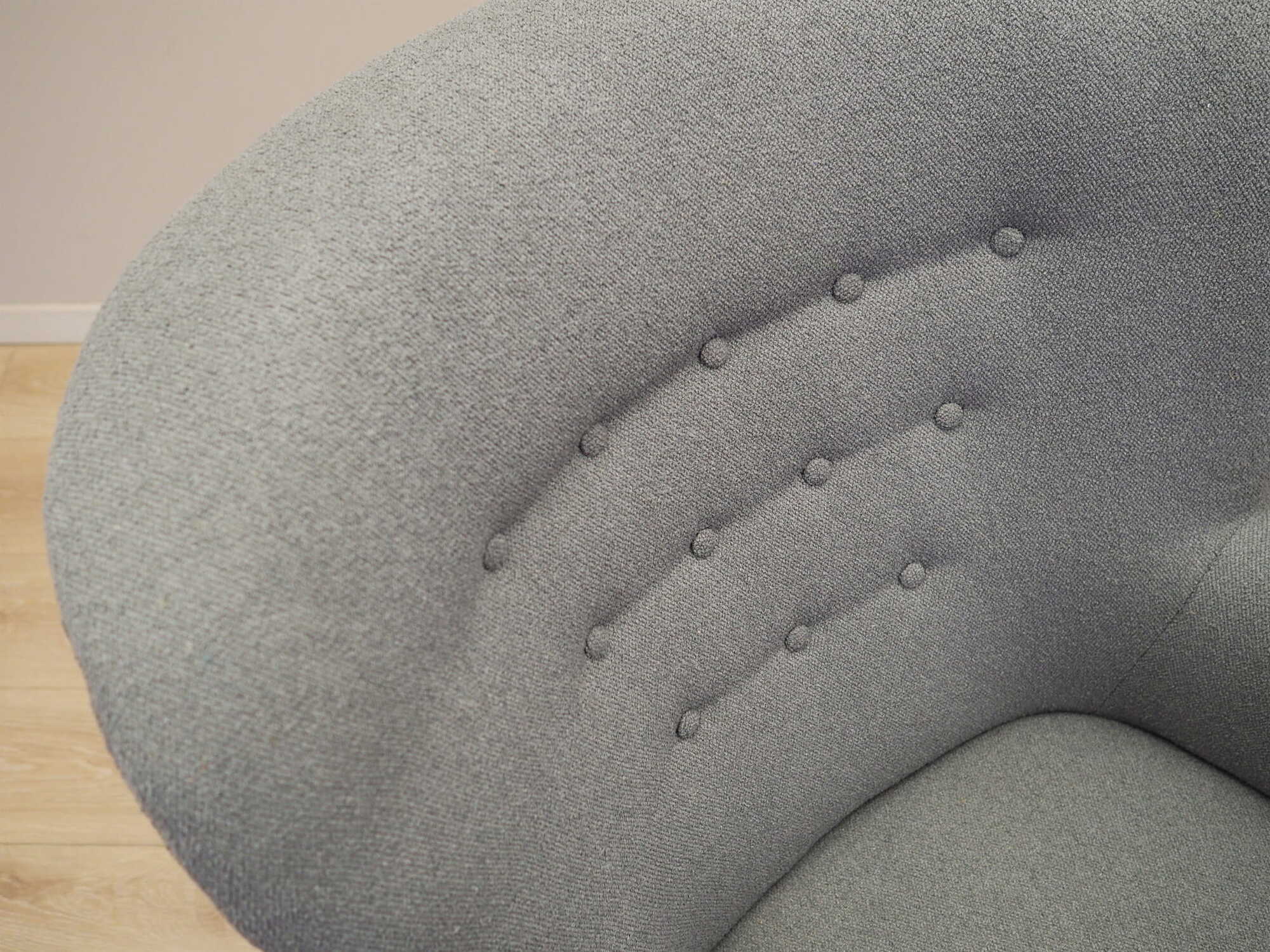 Armchair Textile Wood Grey 9