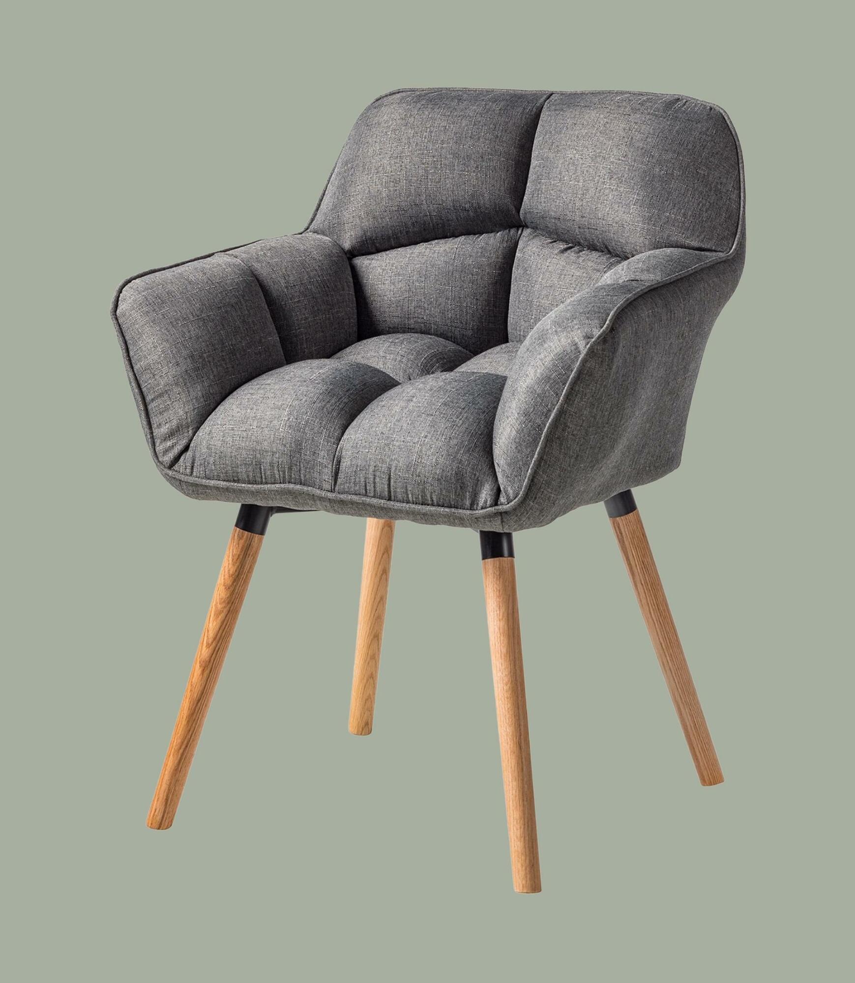 Armchair made of woven fabric in grey 0