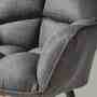Armchair made of woven fabric in grey 3