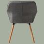 Armchair made of woven fabric in grey 5