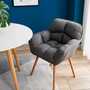 Armchair made of woven fabric in grey 6