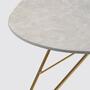 Couchtisch Marmoroptik Hellgrau Dekor Gold 1